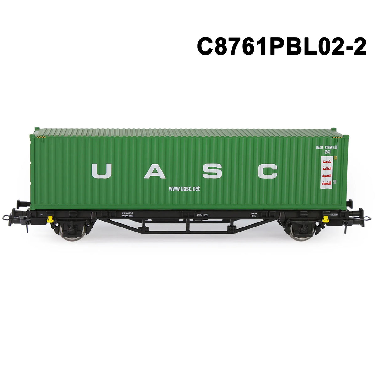 Evemodel Model Railway HO Scale 1:87 Flat Car with Container 20ft 40ft Shipping Cargo Box Lot C8761