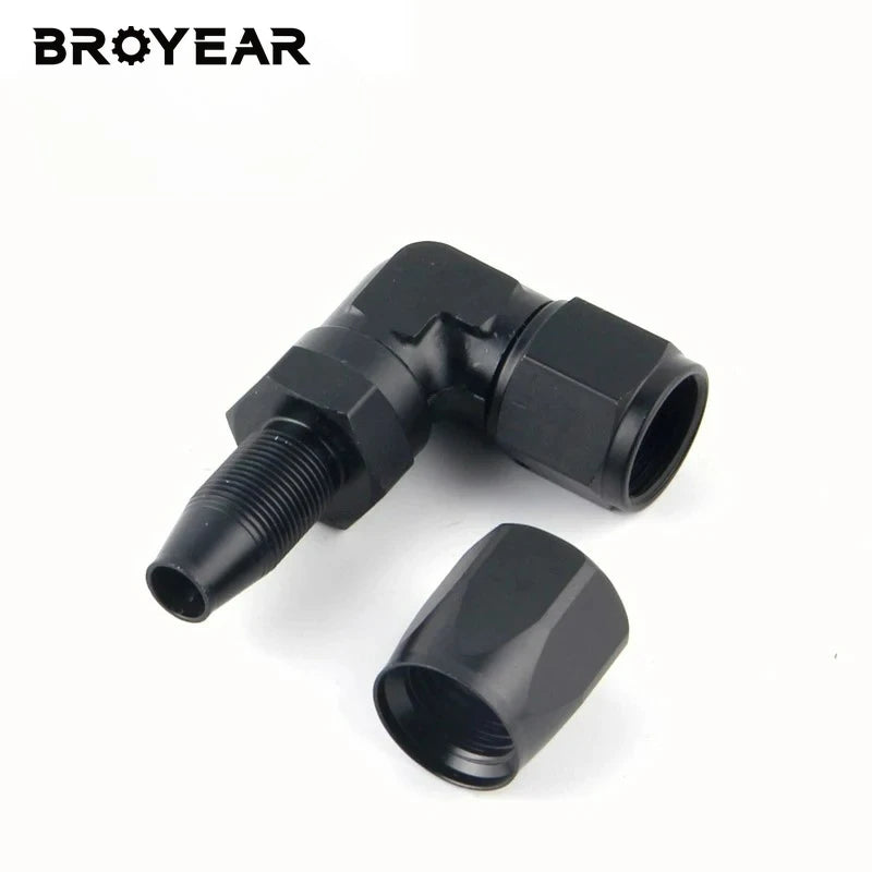 Broyear High Quality Aluminum AN4 6 8 10 Forged Type Swivel Hose End Fitting Adapter Oil Cooler Fuel Line Straight, 90 Degree