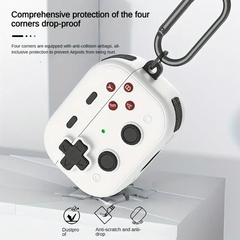 Earphone Protective Case For Airpods 4 2024 Retro Gaming Controller Headphone Charging Box Cover For Airpods Pro 2 For Men Women