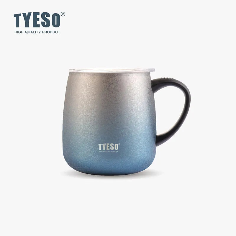 Tyeso Portable Stainless Steel Handheld Insulated Cup Coffee Cup Large Capacity Creative Insulated Design for Home Office Item