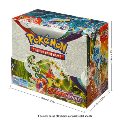 360Pcs English Pokémon TCG: Scarlet Violet Box Pokemon trade card 36 Pack Box
