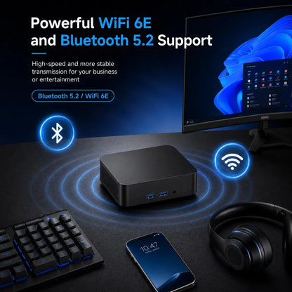 2026 New Intel Core I9 10980HK Mini PC Windows 11 Pro 32GB+2TB Ultra Compact Silent Desktop Computer Dual HDMI Business Office