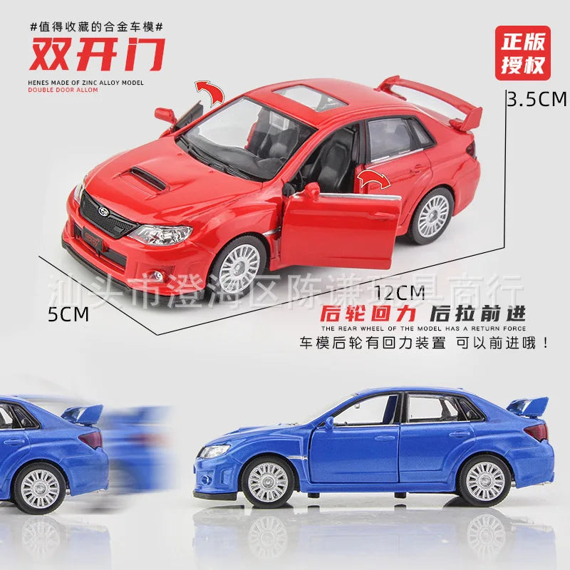 1:36 WRX STI Alloy Racing Car Model Diecasts Simulation Metal Toy Car Model Pull Back
