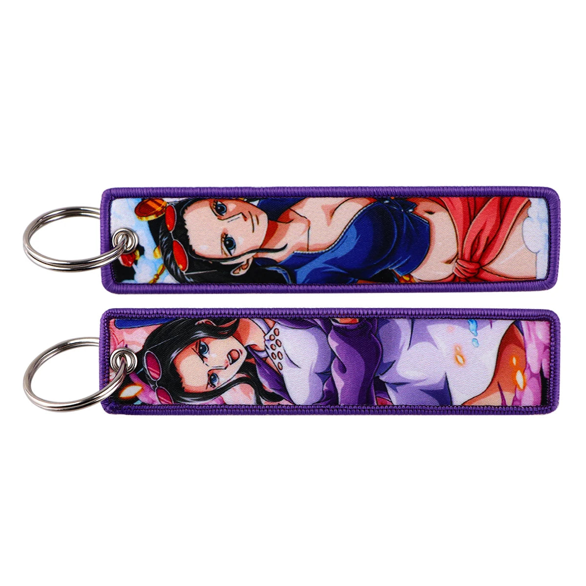 Cool Man Embroidery Key Fobs Keychains for Women Anime Key Tags Keyring Accessories Toys Gift