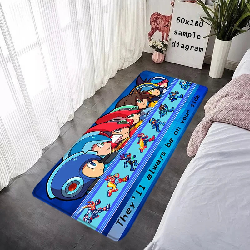 Interior Floor Mat Doormat Mega Man X8 Rockman Non-slip Foot Rug for Entryway Kitchen Carpet Bedroom Bedside Mats Home Decor