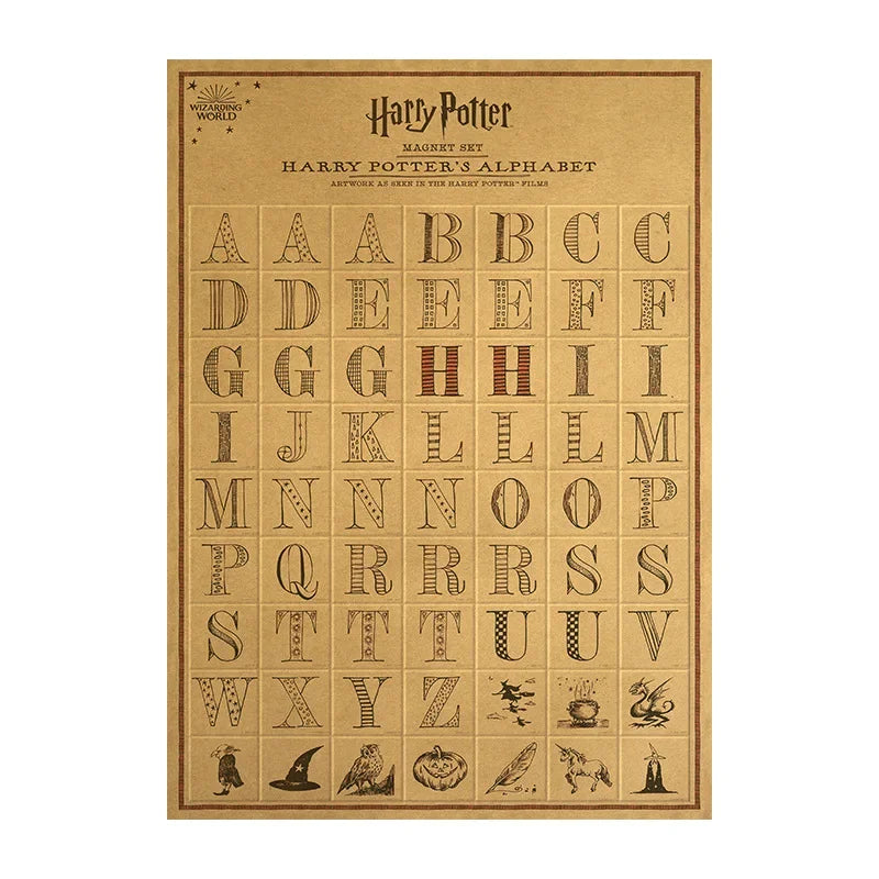 Magic School Movie Peripheral Posters Cosplay Party Decorations Suitable for Indoors Bars Wall Stickers Creative Fun Gifts