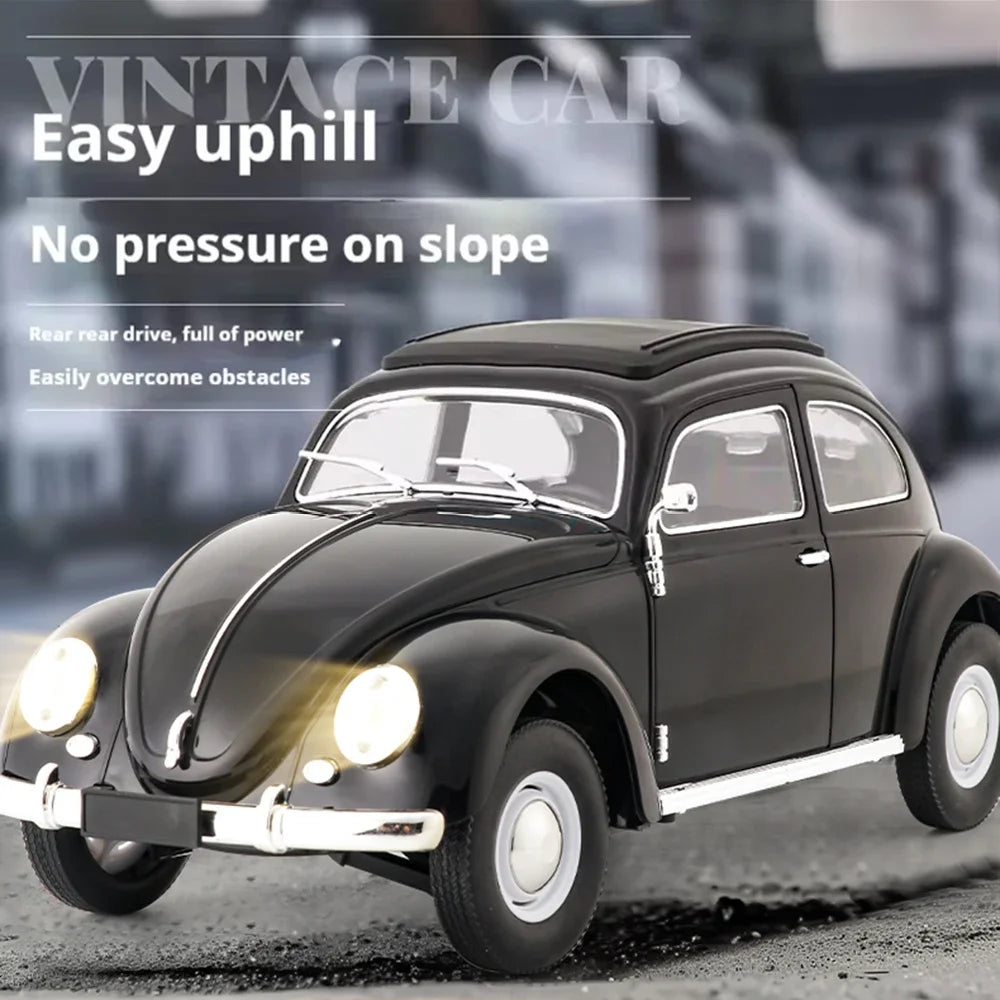 1/16 Full Scale Classical RC Car D62mini Remote Control Car Retro Beetle 1950 Climbing Vehicle Simulation Model Toy For Children