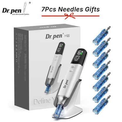 Authentic Dr. pen M9 With 7 pcs Needle Pin Anti Back Flow Microneedling Pen Skincare Wireless  Derma Pen Needle length 0.25 mm
