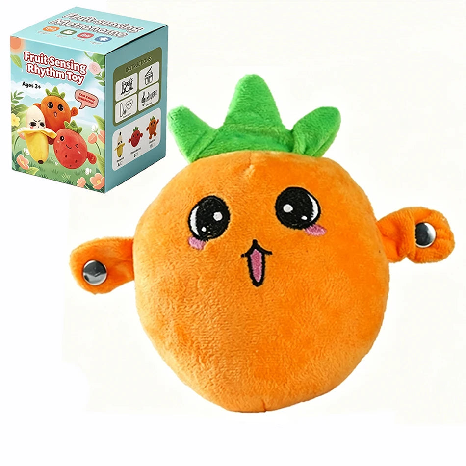 Hot Creative Peculiar Music Rhythm Parent-child Interactive Plush Doll Banana Fruit Induction Cultivate Music Perception gifts