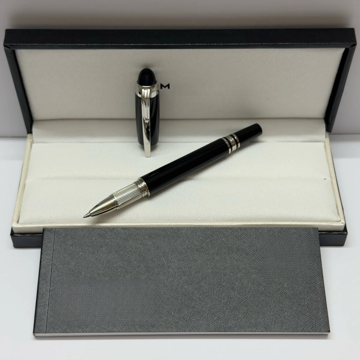 2026 New Classic Business Metal Rollerball Pen, Matte & Gloss Solid Color Grid Texture Luxury Office Signature Writing Pen