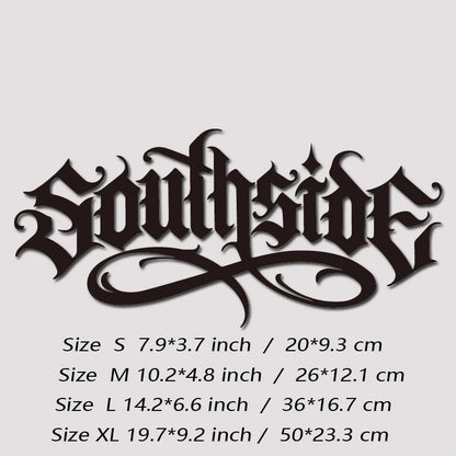 Southside High-Quality Waterproof Car Decal Unique Font Personalized Auto Sticker for Vehicle Decoration