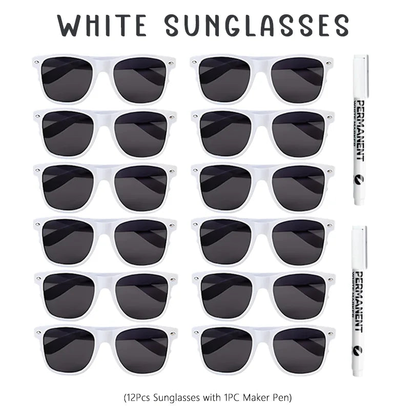 12-100Pcs Wedding Sunglasses for Guests Heart Shaped Sunglasses Bachelorette Party Glasses Bridal Shower Party Favors Photo Prop