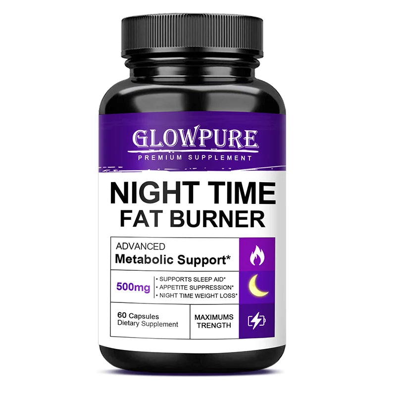Slimming Capsule Night Time Fat Burner for Weight Loss, Boost Metabolism, Suppress Appetite Diet，Healthy Weight Management