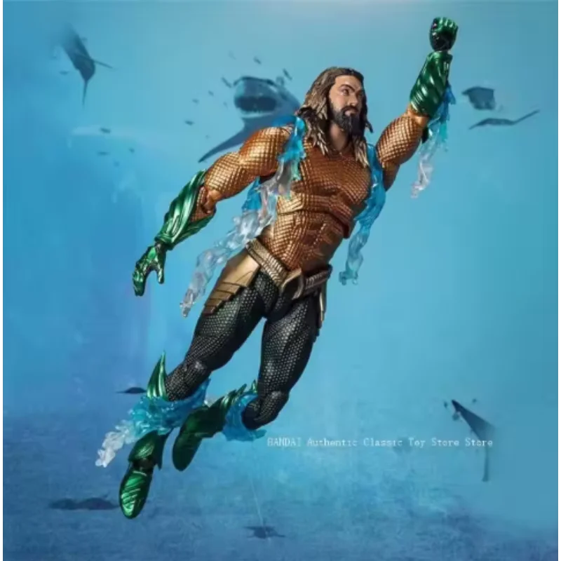 In Stock Bandai Aquaman and The Lost Kingdom Anime Figure SHF Aquaman Action Figure Collectibles Model High Poseability Toys
