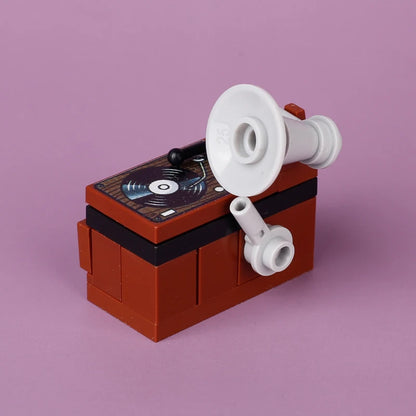 MOC City Music Building Blocks Street View House Recorder DJ Station Jukebox Accessories DIY Bricks Friends Assemble Toys Gifts