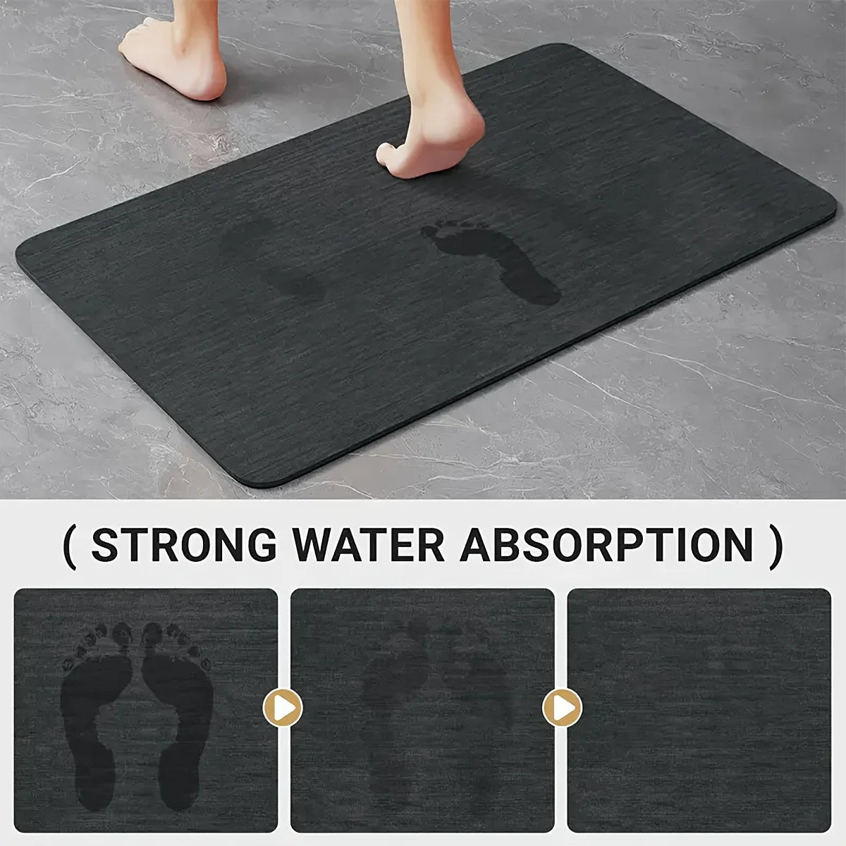 Special-shaped bathroom diatom mud floor mat household absorbent mat bathtub side anti-slip mat toilet door mat entrance mat