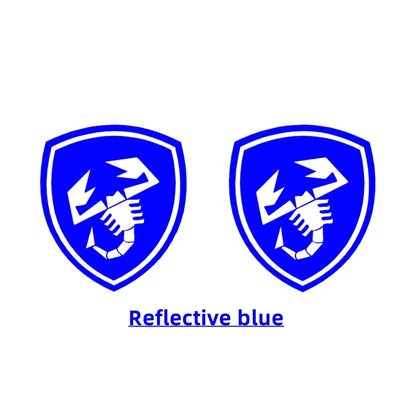 2Pcs Car Center Pillar Decorative Sticker For Fiat 500 500E 500X 500L Abarth 695 Panda Reflective Auto Sport Decor Decal Tuning