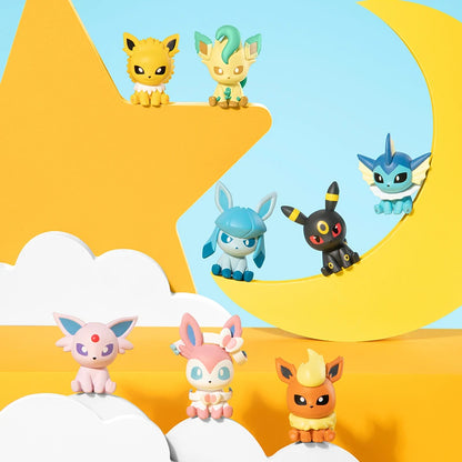 Original Pokemon Eeveelution Mini Action Figures Eevee Sylveon Espeon Toys Mini Model Decorative Ornaments Cute Birthday Gift
