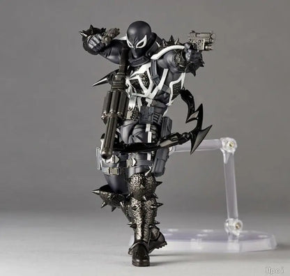 Revoltech Amazing Yamaguchi Agent Venom Full Articulated Action Figure Collectible Desktop Display Ornament For Adult Collection