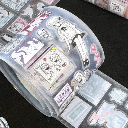 1pcs/1lot Decorative Adhesive Tapes Pieced together time Scrapbook Junk Journal DIY Paper Japanese Masking Scrapbooking Stickers