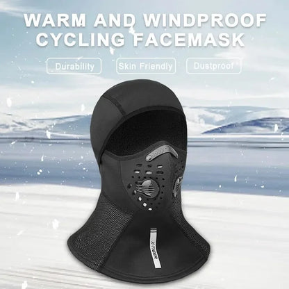 X-TIGER Winter Motorcycle Balaclava Mask Windproof Warm Cycling Scarf Mask with Filter Mask Full Face Ski MBT Cycling Headwear