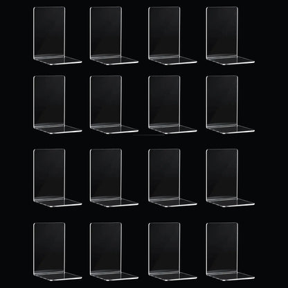 8 Pieces Bookends,Clear Bookends for Shelves,Heavy Duty Book Ends andDesktop Organizer,Book Stopper for Books/Movies/CD
