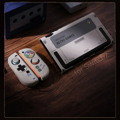 Retro Switch 2 Case SFC Hard Protection Case for Nintend Switch 2 Console Silicone Grip Protective Cover for Joy Con 2 Controlle