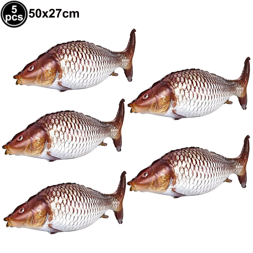 Fish Balloons Realistic Balloons Fishing Birthday Party Decor Cute Inflatable Fish Balloons for Fishing Theme Party Decorations