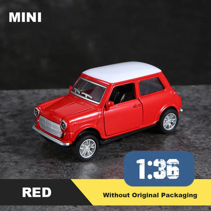 1:43 Alloy Vintage Diecast Car Model Classic Pull Back Car Model Miniature Vehicle Replica For Collection Gift For Kids Adults