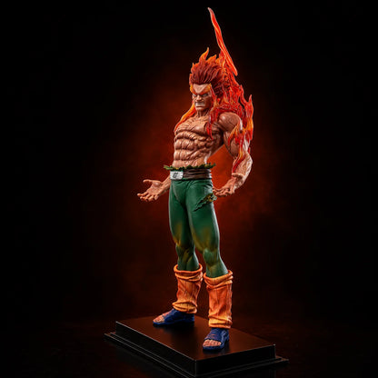 27cm Naruto Shippuden Might Guy Eight Gates Released Night Kai Figurine Red Flame Effect High Detail PVC Action Figure Home Orna