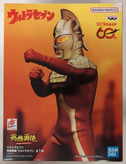 Original Banpresto Hero's Brave Statue Ultraman Seven 60Th Anniversary Prize Figure Anime Figure Collectible Model Toy In Stock