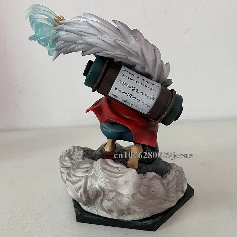 GK Naruto Jiraiya Action Figure Anime Shippuden Ninja Hama Sennin Statue With Shima Fukasaku Frog Toy Model Toy Collectible Gift