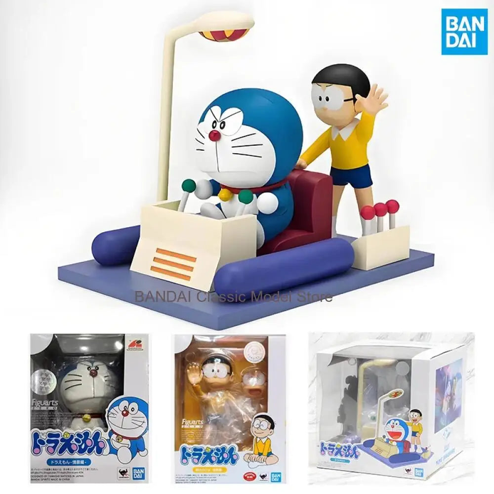 Bandai Original MODEL KIT SHF Nobita anime Doraemon Action Figure Model Toy Collectible Model Ornaments Gifts for Children boys
