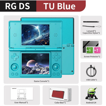Anbernic RG DS Flip Handheld Game Console 4" IPS Dual Screen Android/Linux Dual OS 4000mAh Video Games RixelHK Wifi Streaming AI