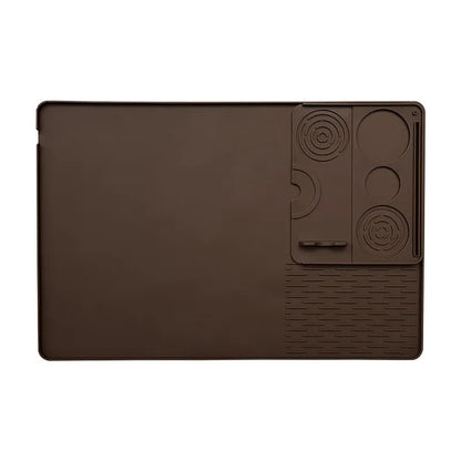 Minimalist Silicone Coffee Press Mat Tray Bar Pad Square 2 in 1 Drying and Pressing Mat for Coffee Machine