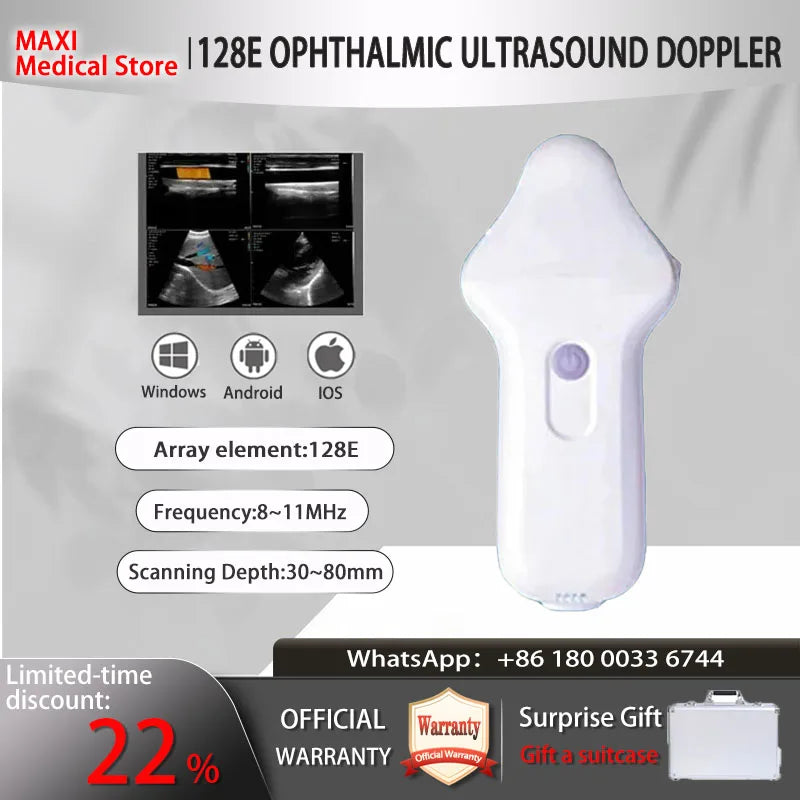 Portable WIFI Ultrasound Scanner Machine Wireless Ultrasound Probe Scanner Machine Support iOS Android Windows Free Suitcase