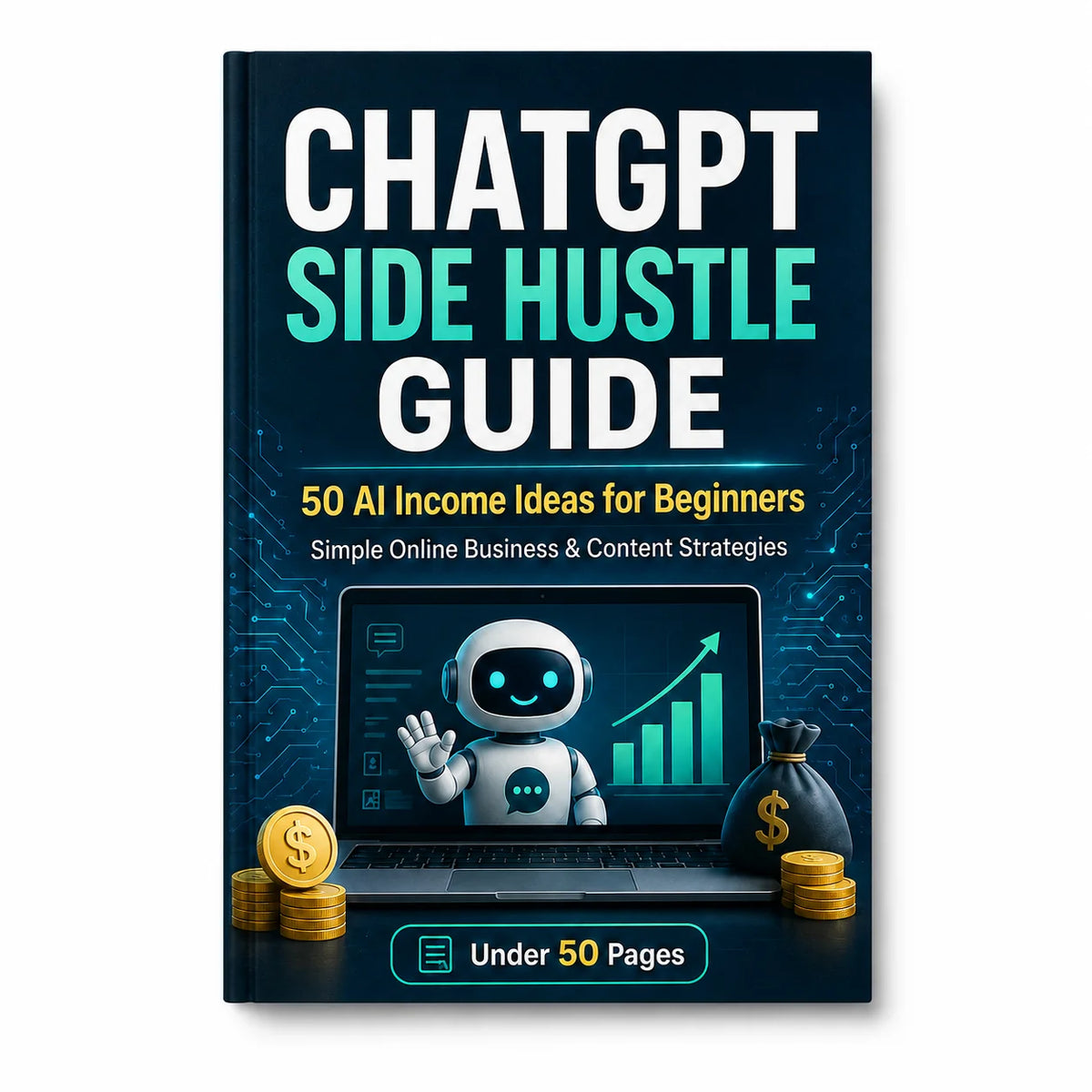 ChatGPT Side Hustle Guide 50 AI Income Ideas for Beginners Online Business Content Strategy Book Under 50 Pages