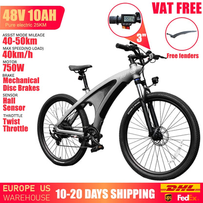 HUANCI Q5 Electric Bike for Adults Mountain Tire E Bike 48V 20Ah Battery Electric Bicycle for Commuting Long Range