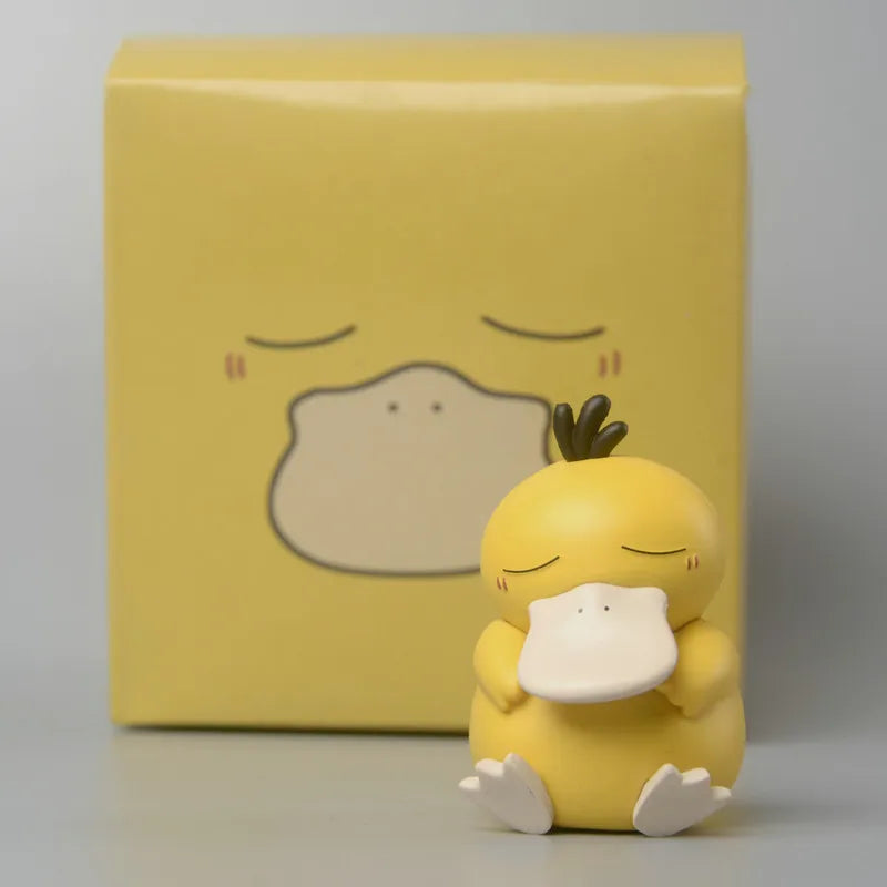 3pcs Pocket Monsters Sleeping Psyduck Snorlax Anime PVC Figure Set Cute Mini Spirit Doll Collection Model Toy Desktop Decor Gift