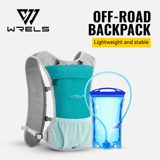WRELS Running Vest Lightweight Hydration Vest with Water Bladder Hydration Backpack for Marathon Trail Cycling Hiking Jogging