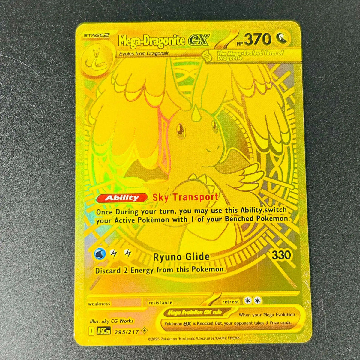 2026 English Mega Charizard Y Ex Gold Rare Holo DIY Textured Card - Mint Rare Collectible Card