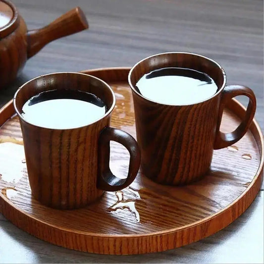 1 Pcs 400ML Handmade Wooden Cup Wooden Coffee Beer Cup Breakfast Beer Milk Drinkware Tea Cup Home Decoration