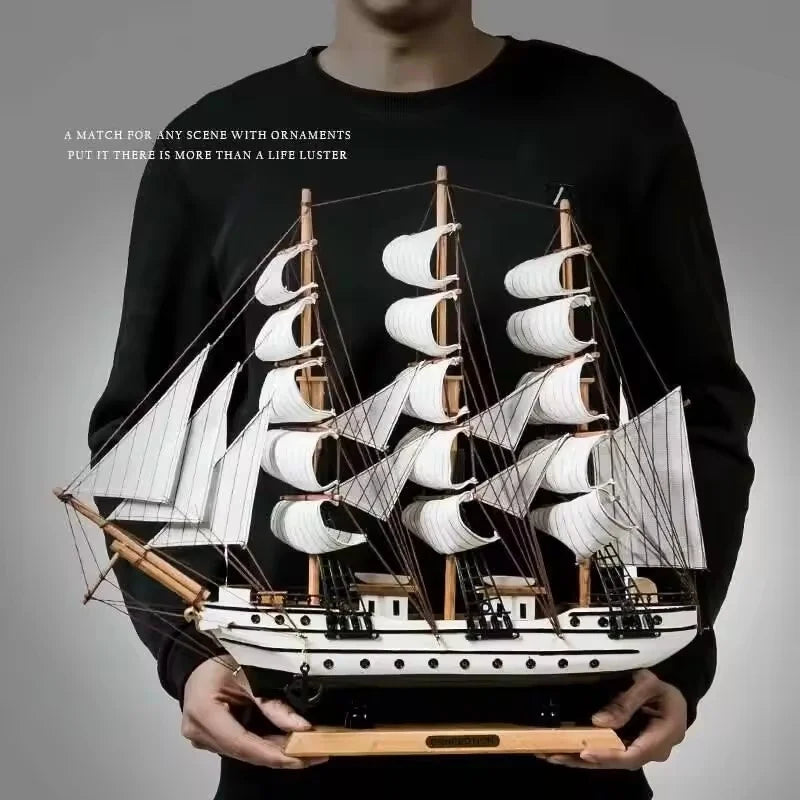 Gift Pirate Ship Model Saig Realistic Miniature In Wood, Marine Decoration Accessories, Modern Arts, Office, Home Decoration