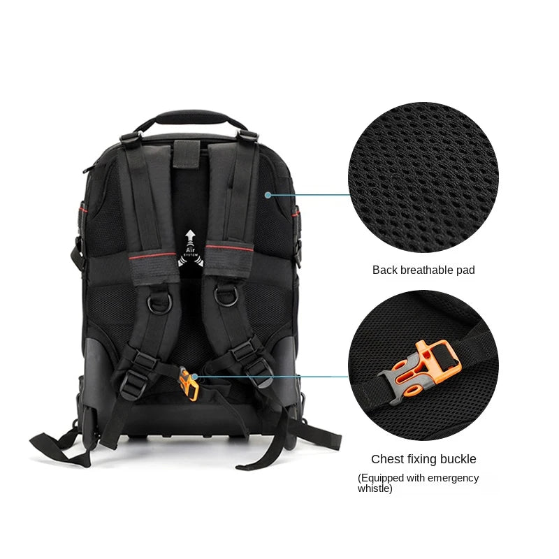 Trolley Photography Backpack Professional Camera Bag Trolley Travel Suitcase Video Photo Digital Camera Luggage Trolley Backpack