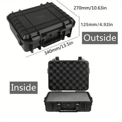 Waterproof Hard Carry Case Bag Toolbox With Pre-cut Sponge Storage Box Safety Protector Organizer Hardware Box Impact Resistant