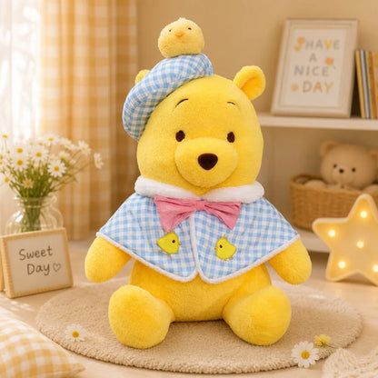 Sitting Winnie The Pooh Plush Doll Cute Pooh Bear Stuffed Toy Soft Fluffy Cartoon Animal Plushie Home Decor Birthday Gift Doll
