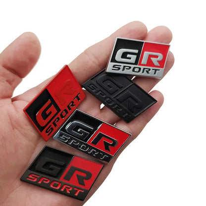 3D Metal Car Sticker Labeling Emblem Badge Decals For Toyota GR Sport C-HR RAV4 Corolla Yaris Camry Prado Prius Auto Accessories