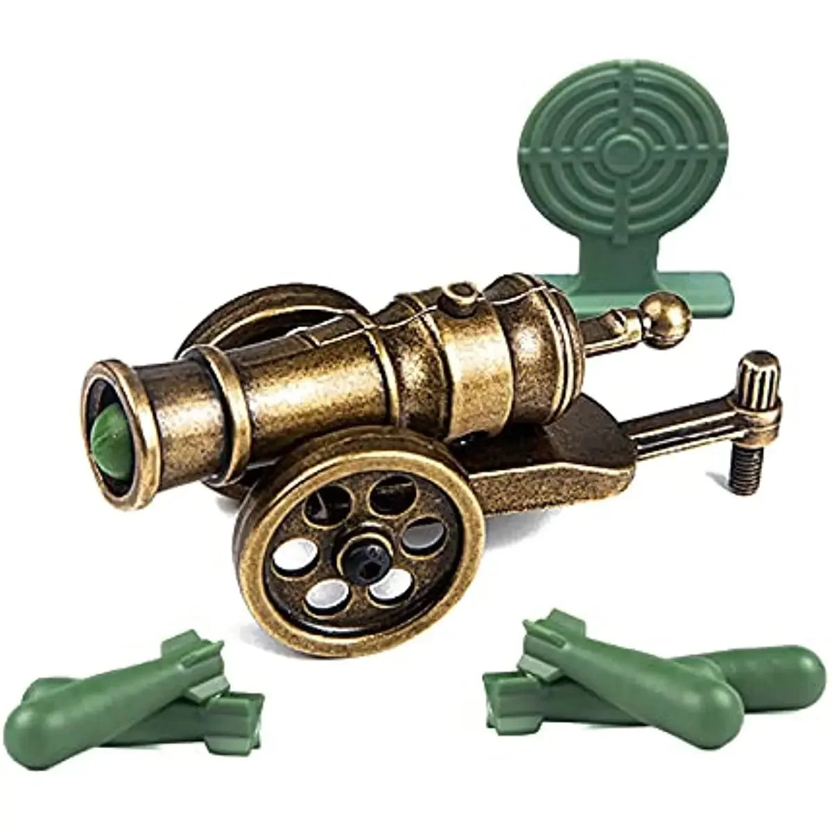 1pc Fireable Mini Cannon Model: Military Replica Tabletop Decoration - A Unique Shooting Sports Toy & Collectible Gift!