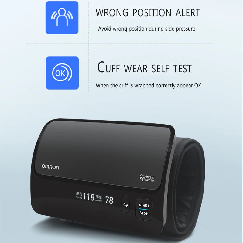 Omron Electronic Blood Pressure Monitor Sphygmomanometer J761 Upper Arm Digital BP Monitor with Bluetooth Originating from Japan