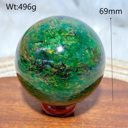 Healing Natural Crystal Emerald Sphere High Quality Polished Ball Gemstones Mineral Home Decorations Ornament Room Decor Gift